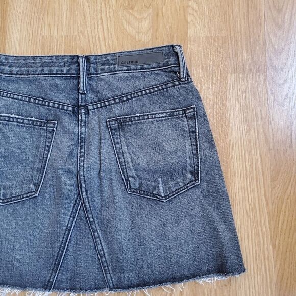 GRLFRND Eva A-Frame Gusset Denim Skirt Size 25 - Picture 7 of 14